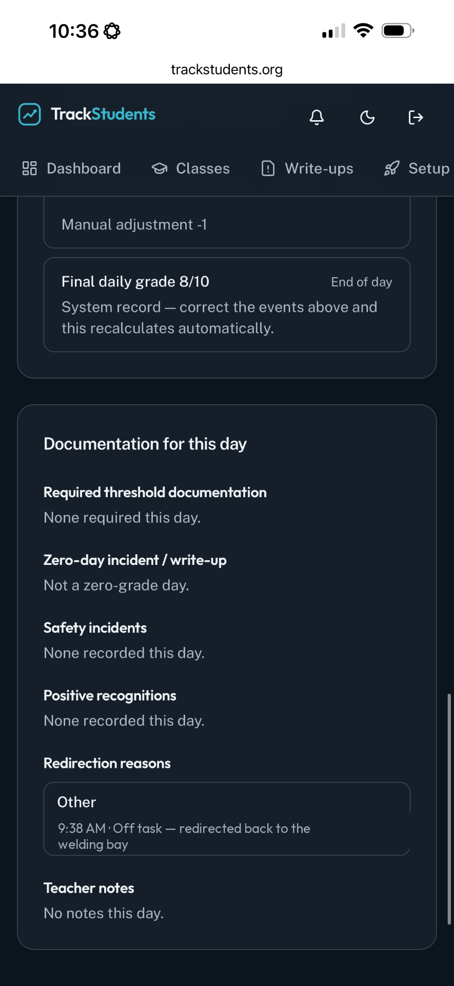 Demo tracking report charts